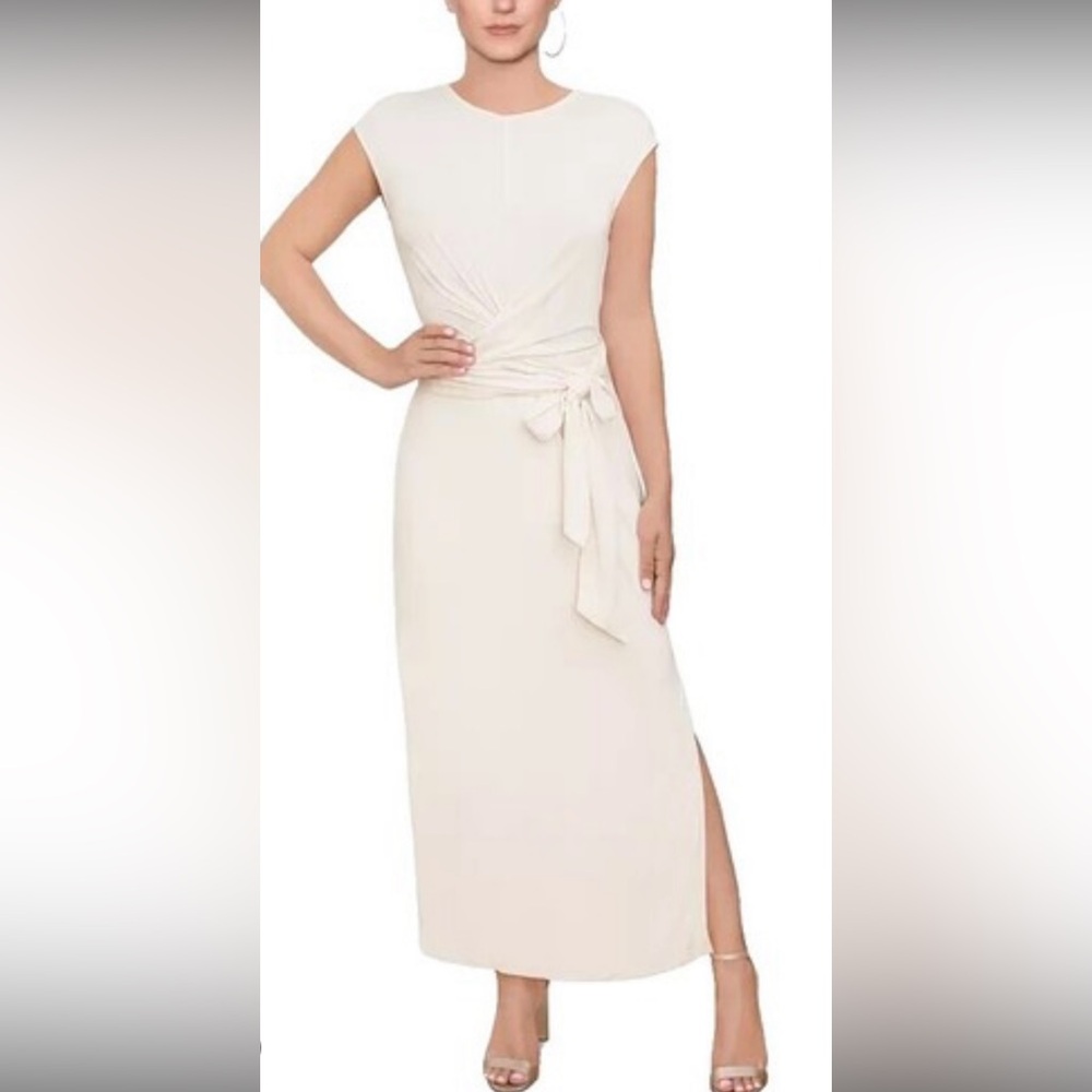 RACHEL Rachel Roy One Shoulder Cream Dress